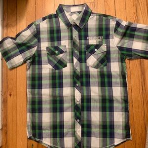 Deschutes Brewery Plaid Button Down Shirt